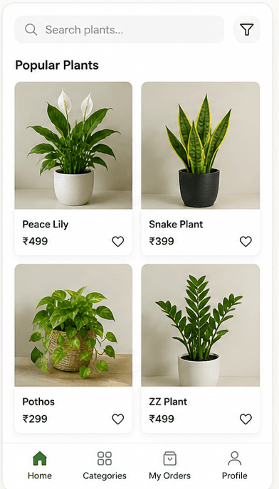 Step 01: Browse our vast collection of fresh plants.